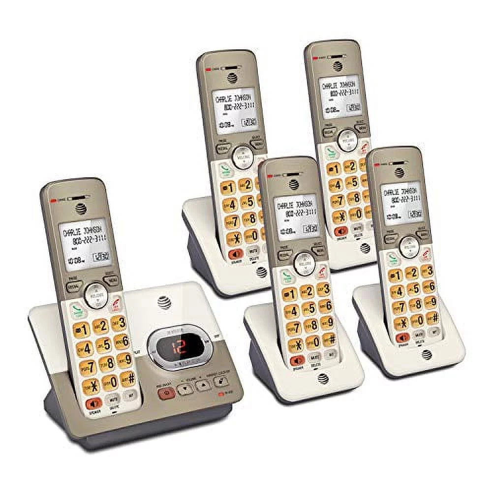 5-Handset Expandable Cordless Phone with Answering System & XL Backlit Keys J190