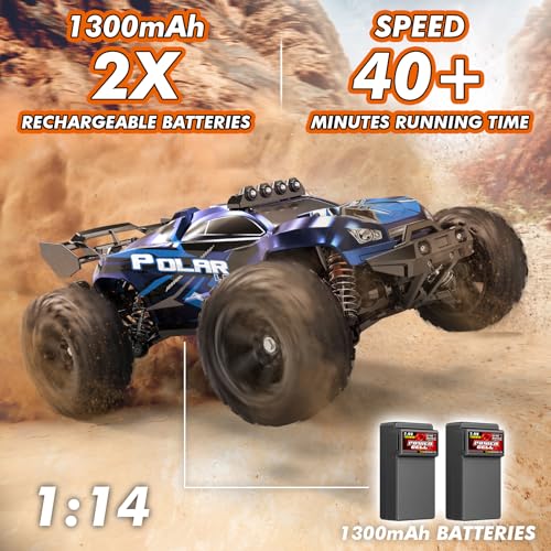 1:14 4WD Off-Road RC Truck with 2 Rechargeable 1300 mAh Batteries C589