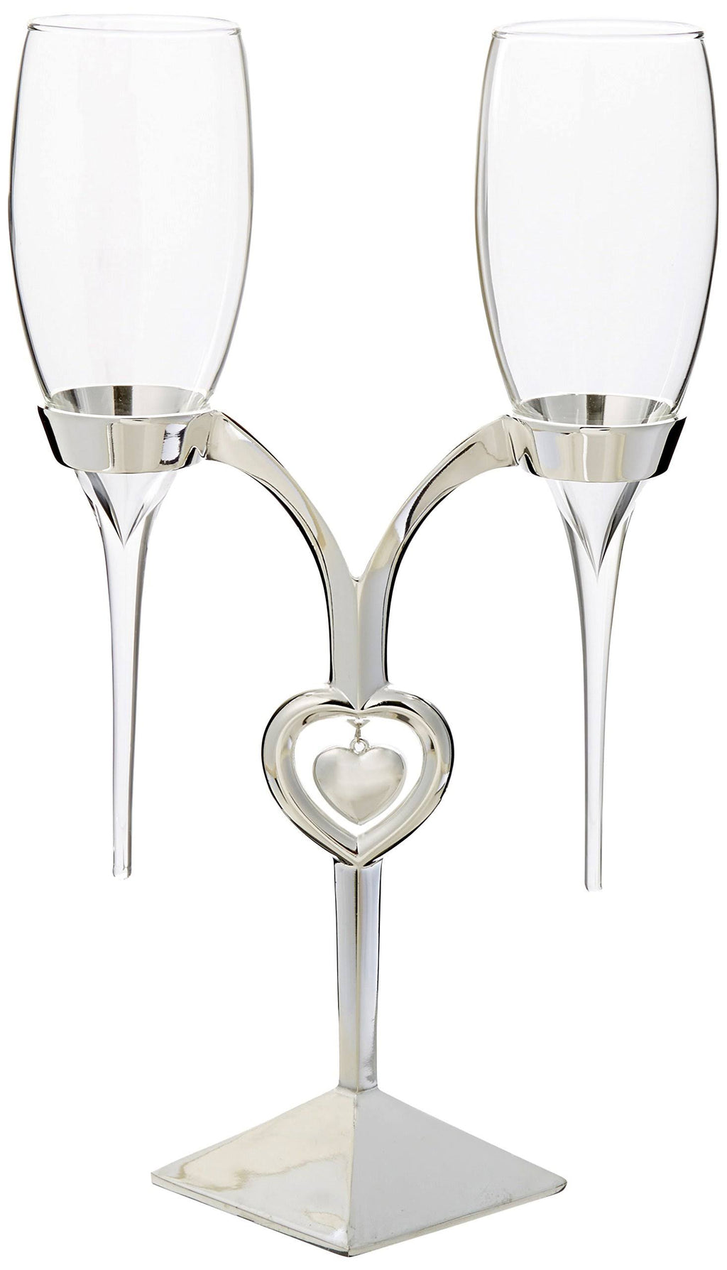 Glass Flutes with Silver Stand R20987