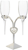 Glass Flutes with Silver Stand R20987