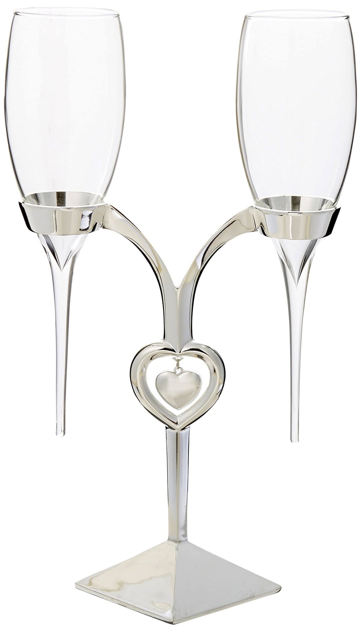 Glass Flutes with Silver Stand R20987