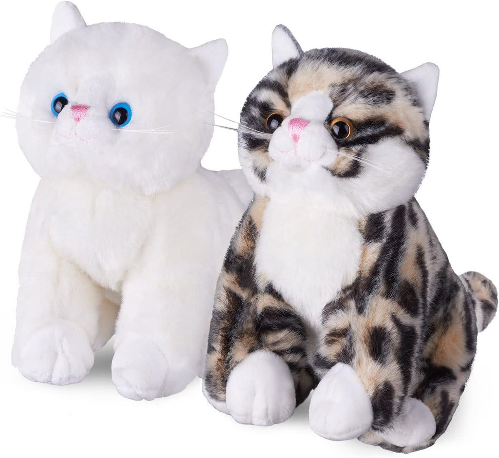 White Plush Cat Stuffed Animal Toy Set C67090