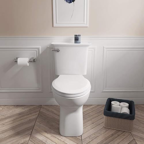 White Slow Elongated Closed Front Toilet Seat T369