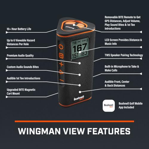 Golf GPS Speaker with LCD Screen and Magnetic Mount P18340