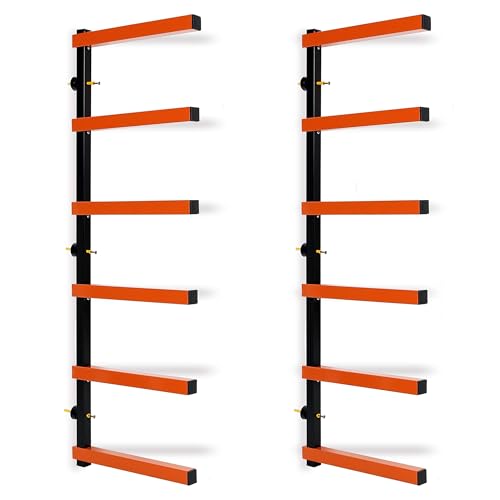 6 Levels Steel Wall Mounted Lumber Storage Rack X26397