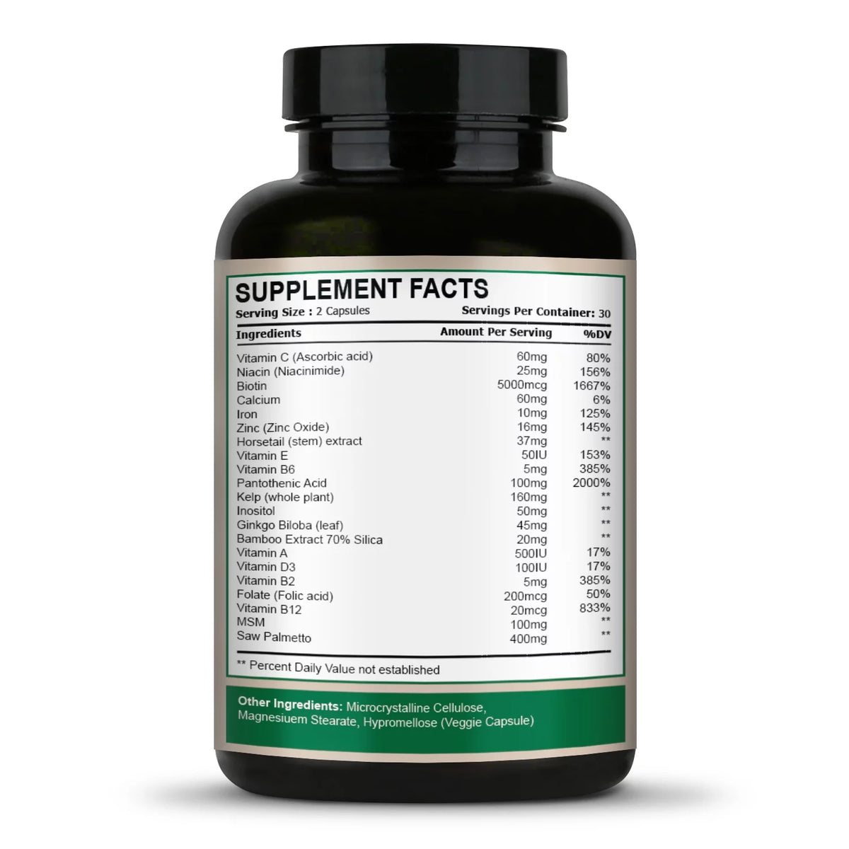 60 Capsules Hair Growth Supplement W94370