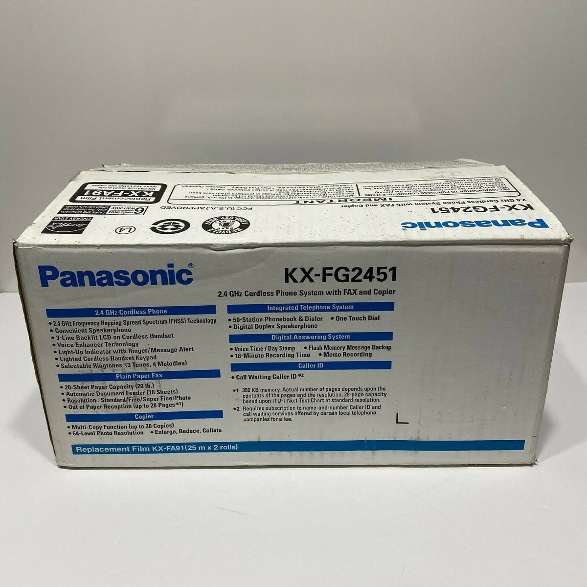 Plain Paper Fax Copier with 2.4 GHz Cordless Phone J439