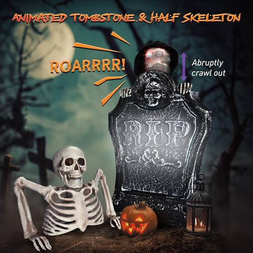 Zombie Groundbreaker with Scary Sound & LED Flashing Eyes Outdoor Decoration K8720