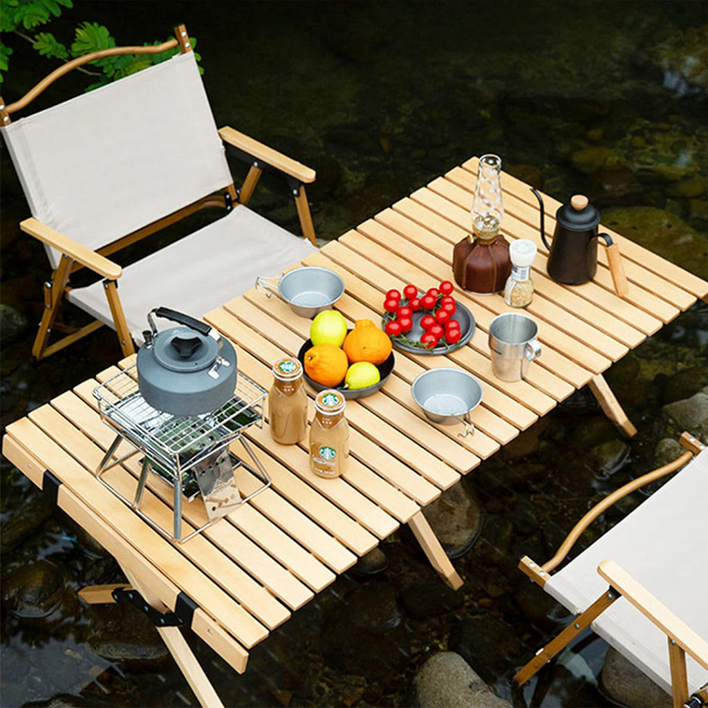 4 Foot Lightweight Adjustable Height Folding Table White Granite I75359