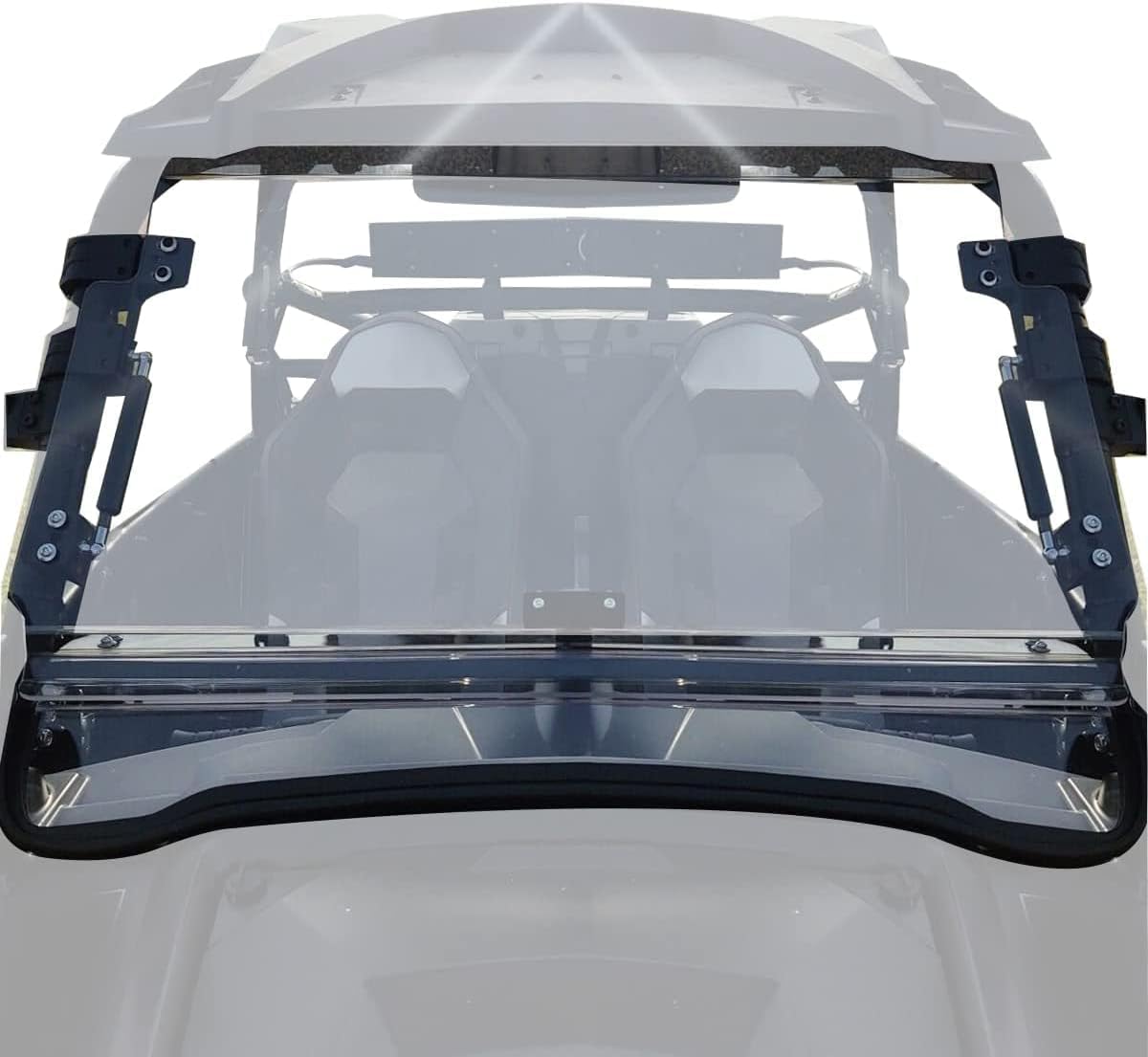 3-IN-1 Scratch Resistant Full Clear Flip Down Windshield H8716