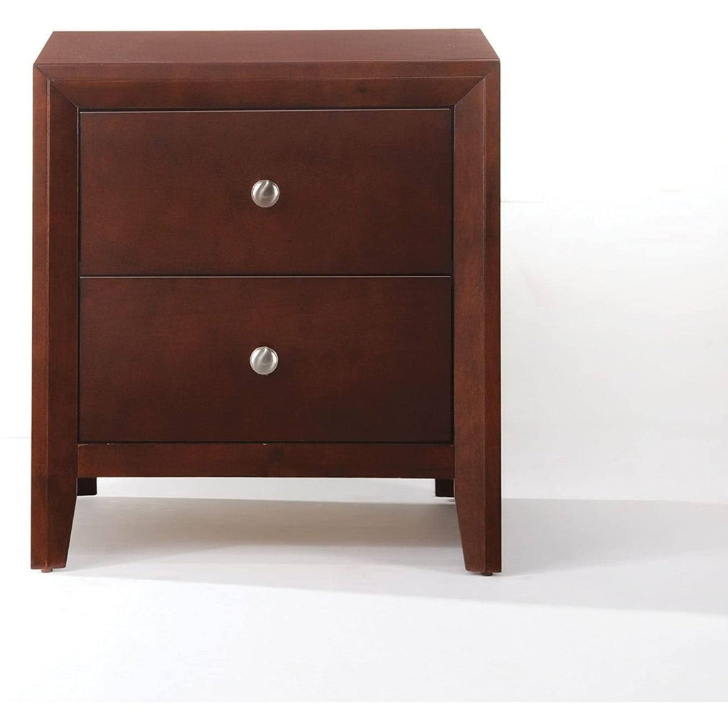 Brown Cherry 2-Drawer Nightstand B207088