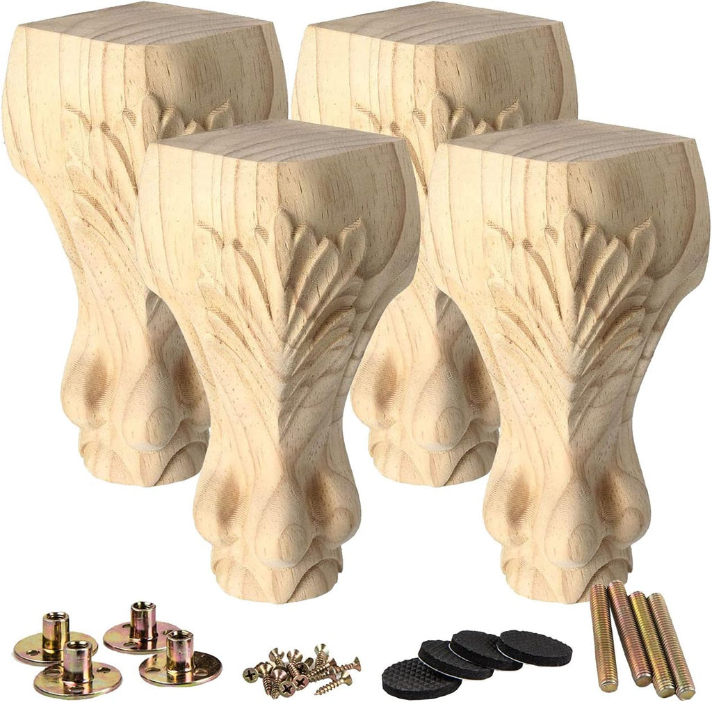 16 inch Set of 4 Solid Wood Furniture Legs G733