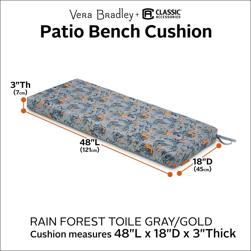 Water-Resistant Patio Bench Cushion C63778