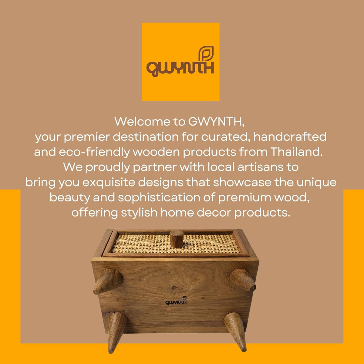 Teak Rattan Wood Desk Drawer M652753