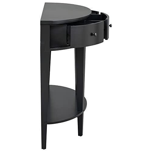Half Moon Console Table with 3 Drawers and 1 Shelf Q548