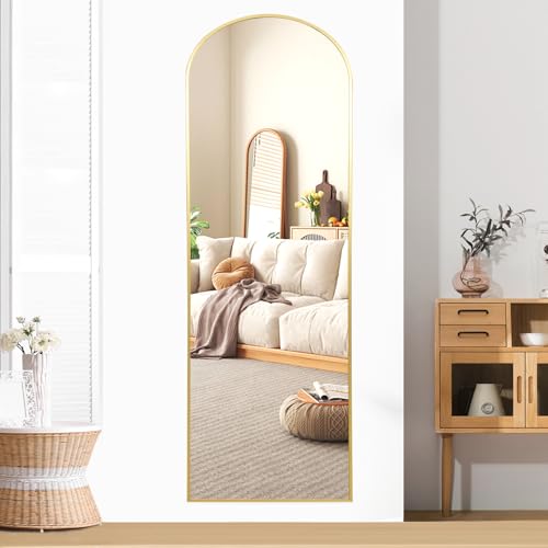 Black Aluminum Alloy Full-Length Floor Mirror H954