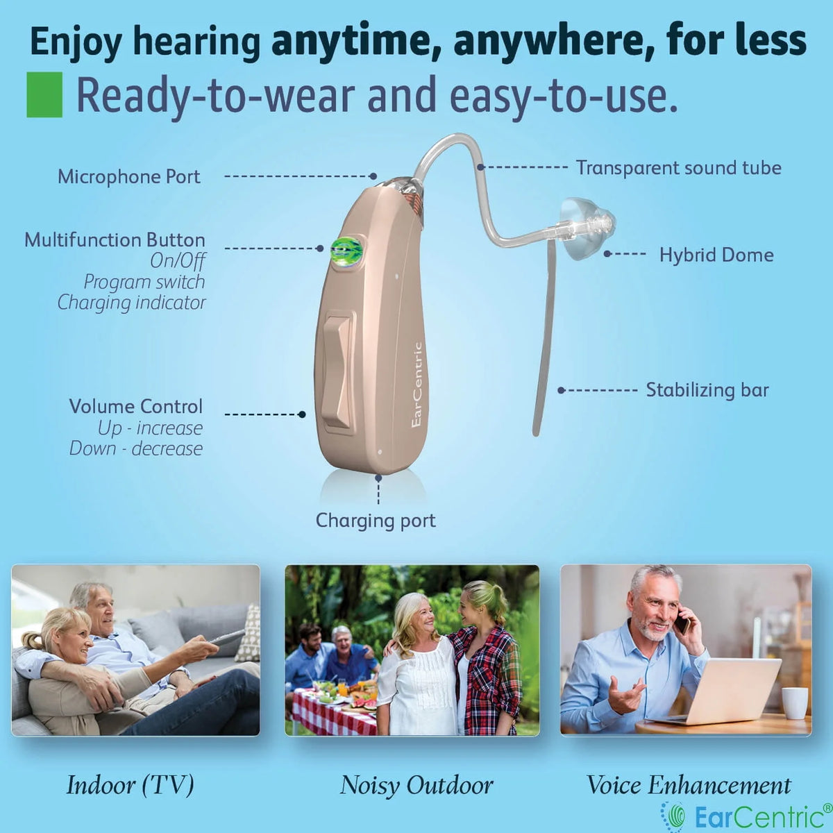Rechargeable Behind-the-Ear Beige kit (2pc) I3193