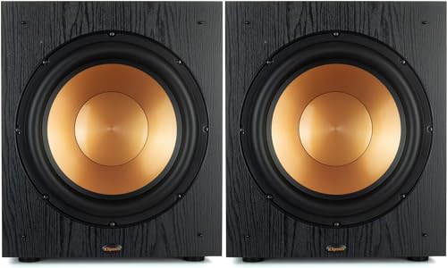 Black Subwoofer Speaker Pair V4685