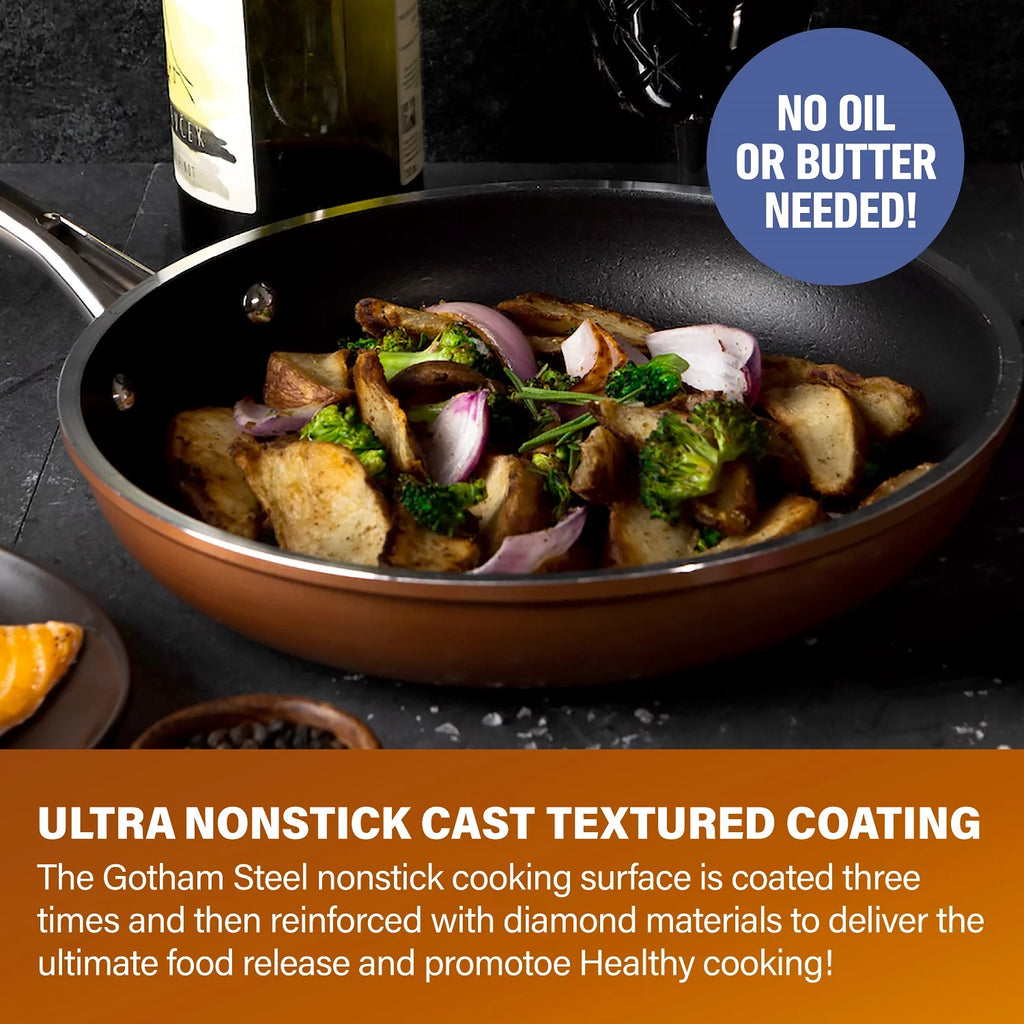 3-Piece Copper Nonstick Frying Pan Set S710