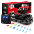 LED Light Bar Wiring Harness Kit 2 Leads 12V On Off Switch Power Relay Blade Fuse for Off Road Lights Work Light Black Z54209