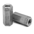 3/8 inch-16 Coarse Thread A563 Grade A Hex Rod Coupling Nut Low Carbon Steel Plain Finish E568