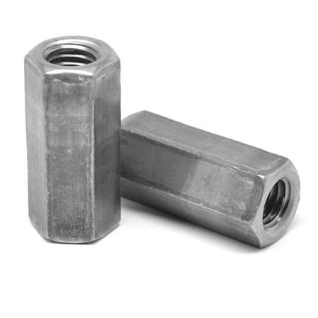 3/8 inch-16 Coarse Thread A563 Grade A Hex Rod Coupling Nut Low Carbon Steel Plain Finish E568