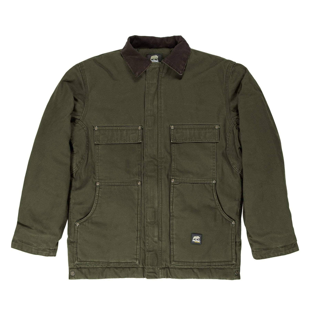 Washed Chore Coat Olive S Regular O88434