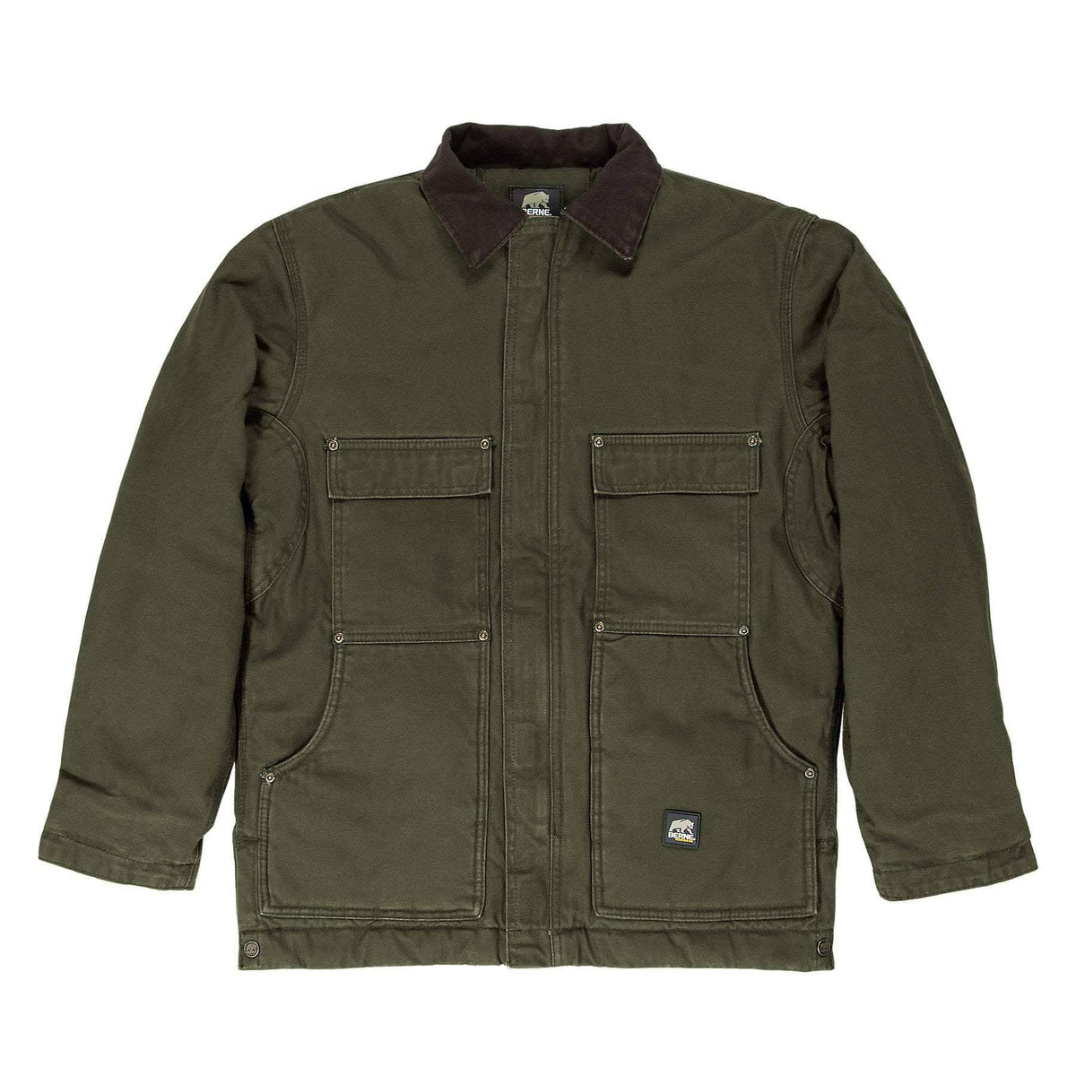 Washed Chore Coat Olive S Regular O88434