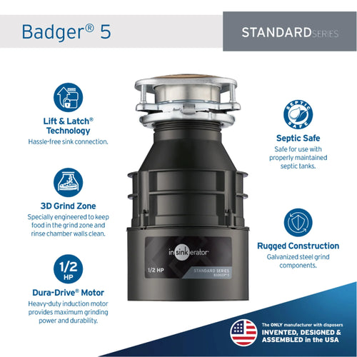 1/2 HP Continuous Feed Garbage Disposal Y6375