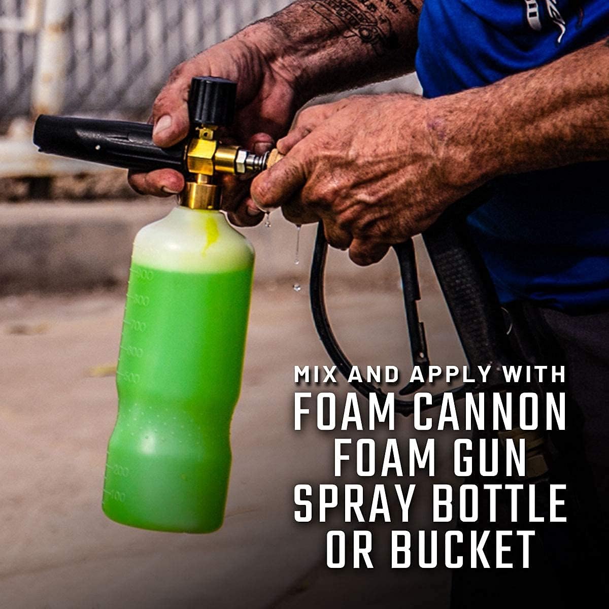 Pressure Washer Foam Cannon, Scrub Brush, and Off-Road Wash Super Concentrated Extra-Thick Soap (32 oz.) P826