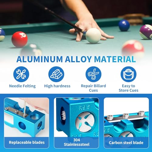 11-in-1 Aluminum Alloy Pool Cue Tip Shaper C7299