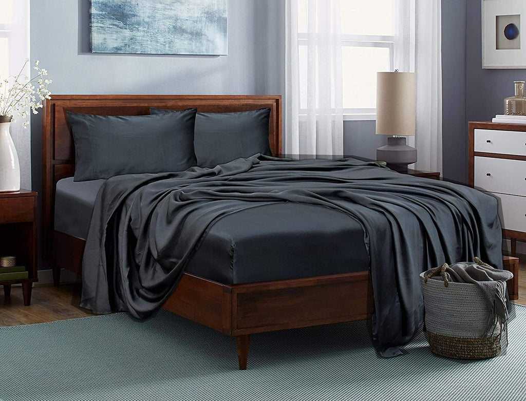 100% Tencel Lyocell Bed Sheets Set 5PC Split King Taupe F41204