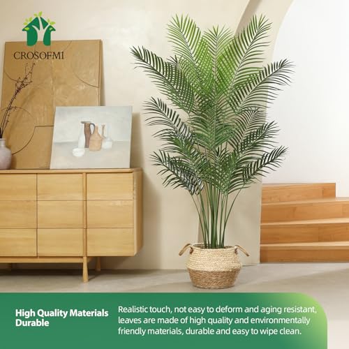 Artificial Areca Palm Plant 6Feet Fake Tropical Palm Tree in Pot M385346