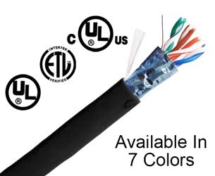 Cat5e Shielded Bulk Ethernet Cable, 24 AWG, 1000ft White Q69846