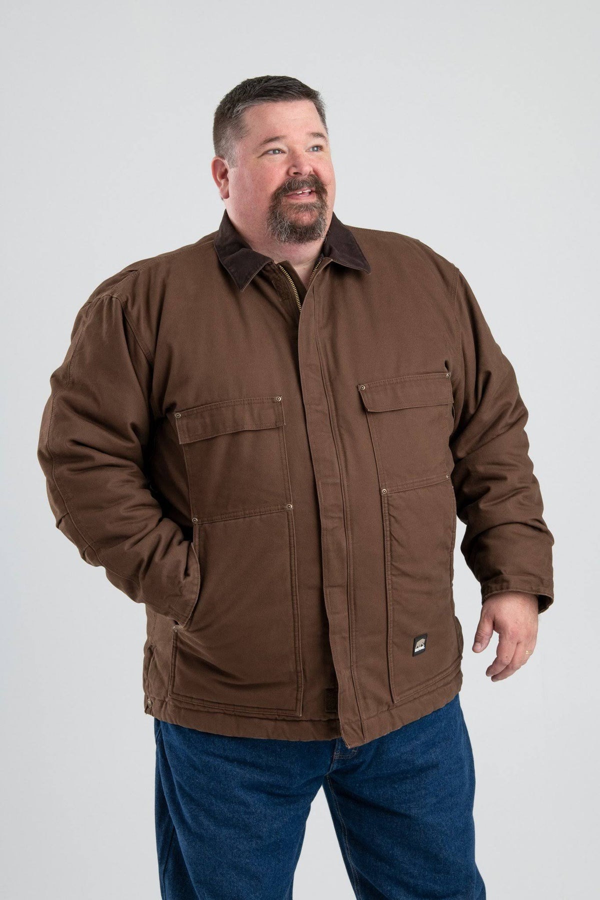 Washed Chore Coat Olive S Regular O88434