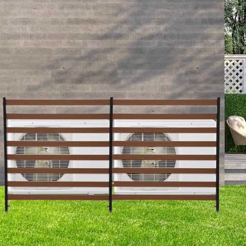Brown 2 Panels 39"W x 51"H Privacy Screens Fence Panel H8457