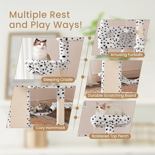Grey Cat Tree with Sisal Scratching Posts Z736
