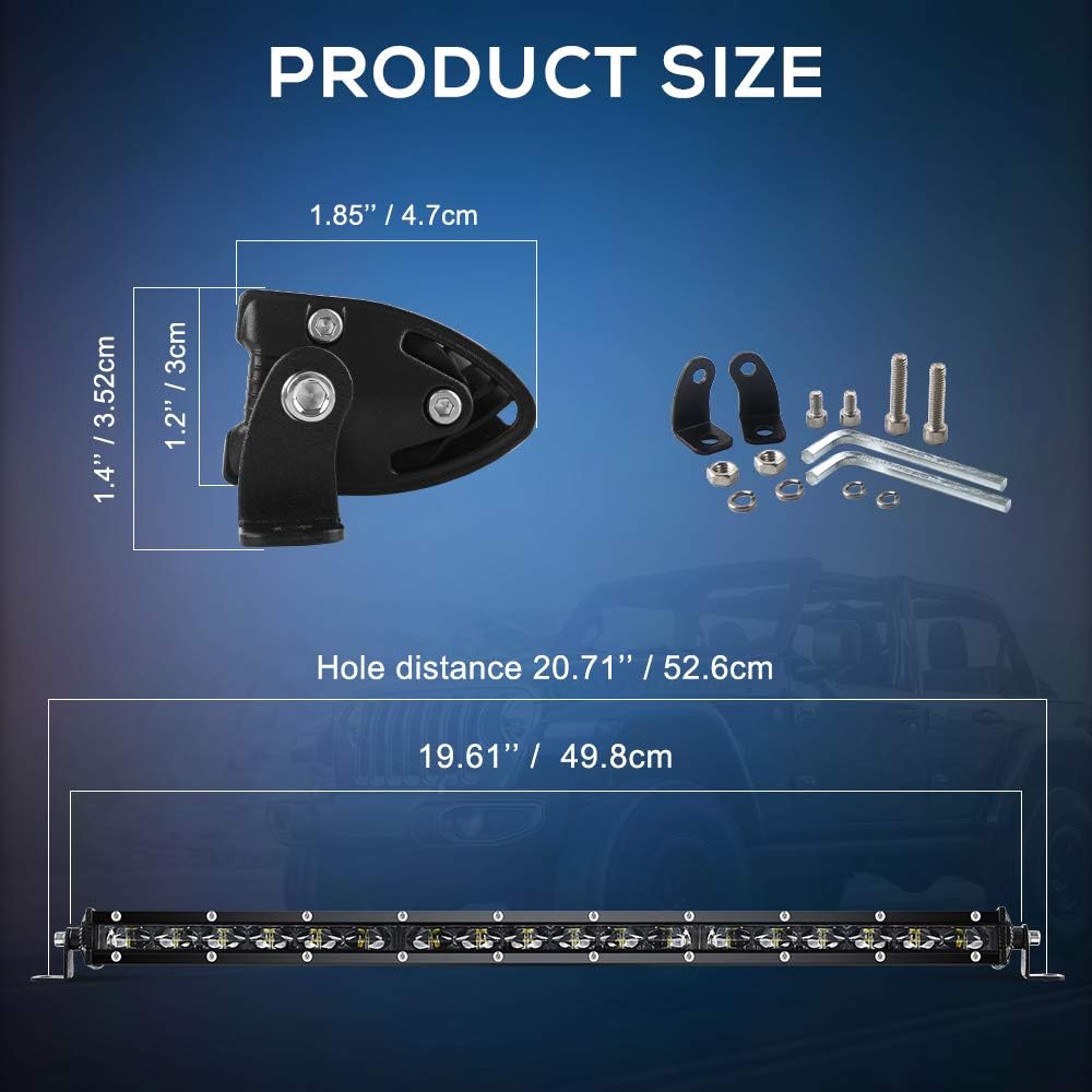 20 inch Slim Single Row LED Light Bar E618