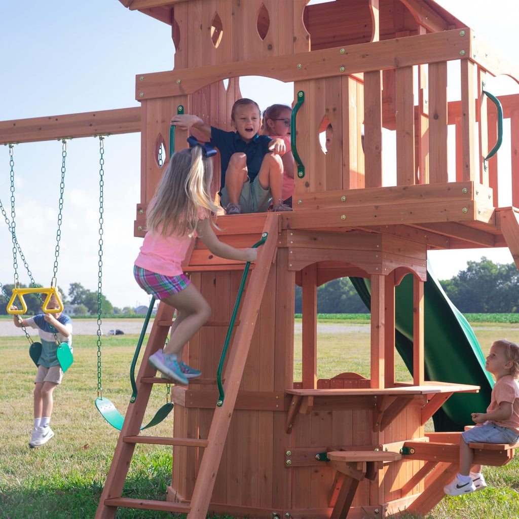 Cedar Wood Playset Swing Set R5446
