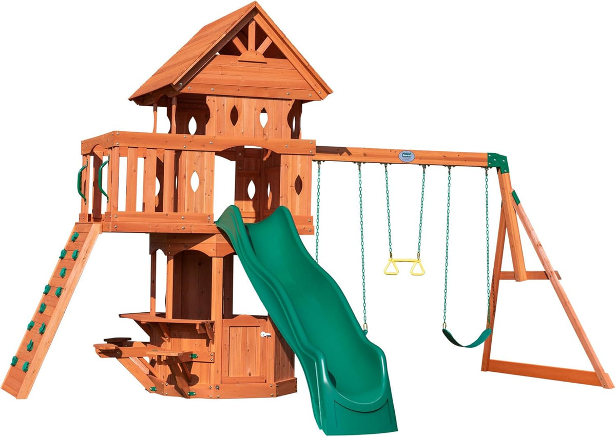 Cedar Wood Playset Swing Set R5446