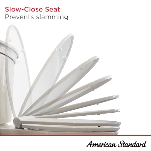 White Slow Elongated Closed Front Toilet Seat T369