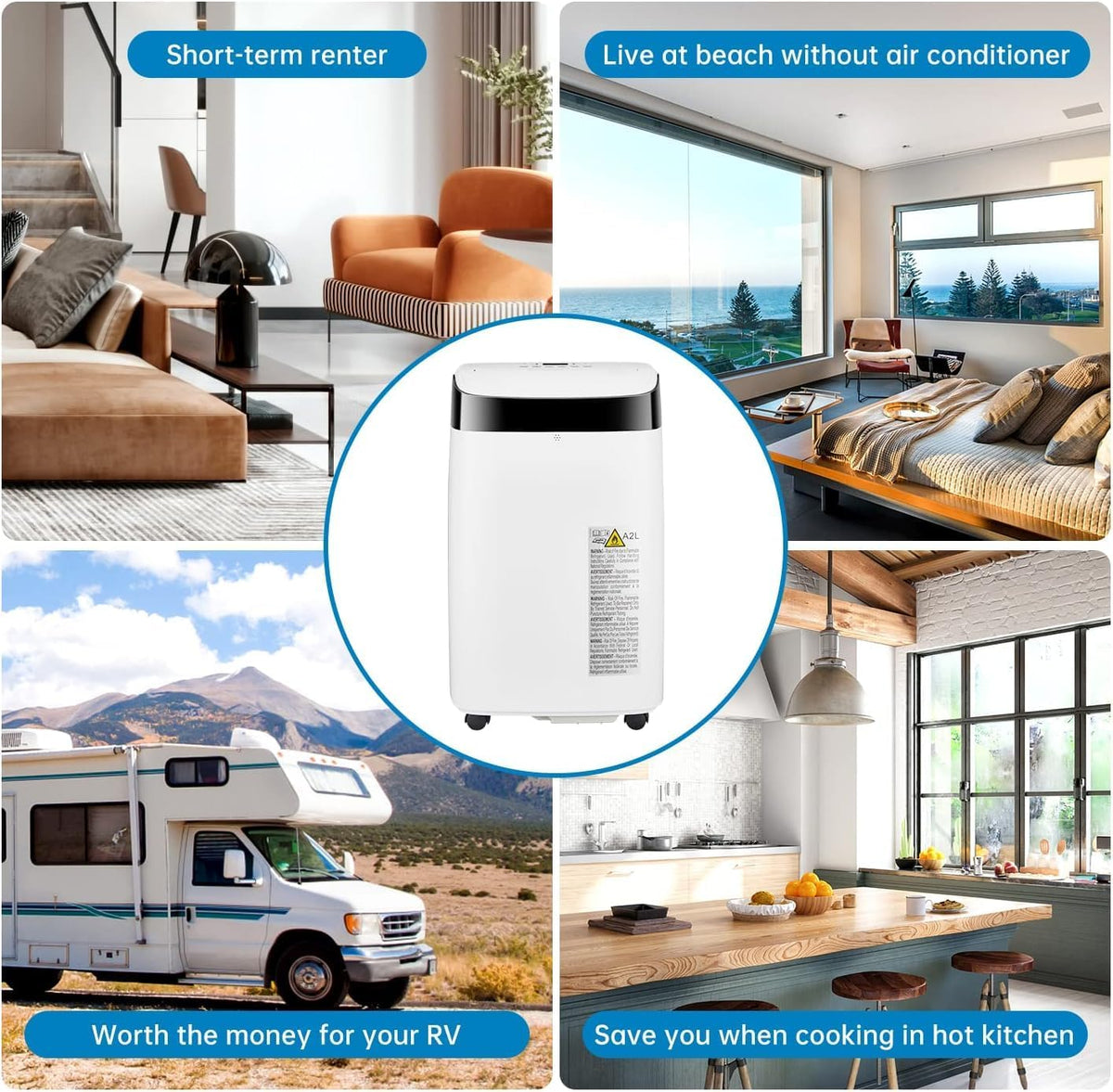 10,000BTU Portable Air Conditioner with Remote Control A825