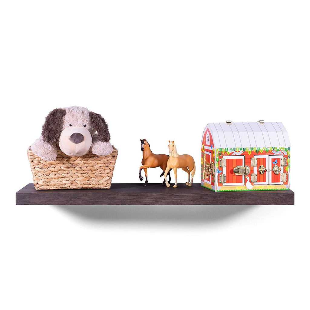 Solid Oak Wood Floating Shelf S694786