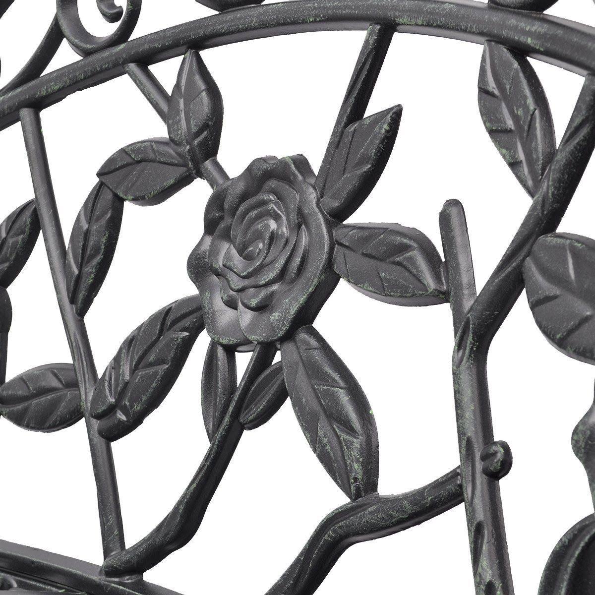 Green Cast Aluminum Outdoor Patio Bench M84680