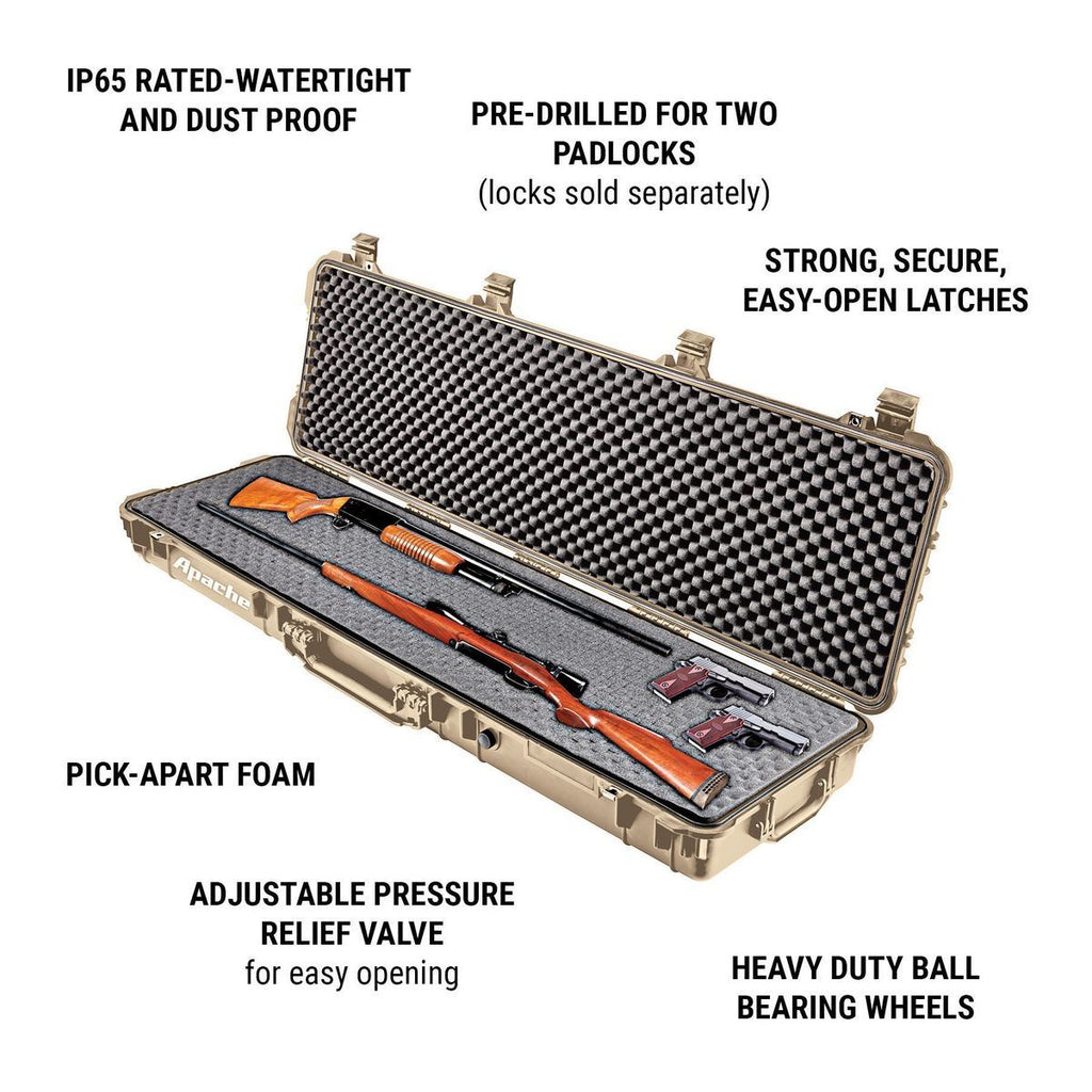 9800 Weatherproof Protective Rifle Case, Long, Tan W452320