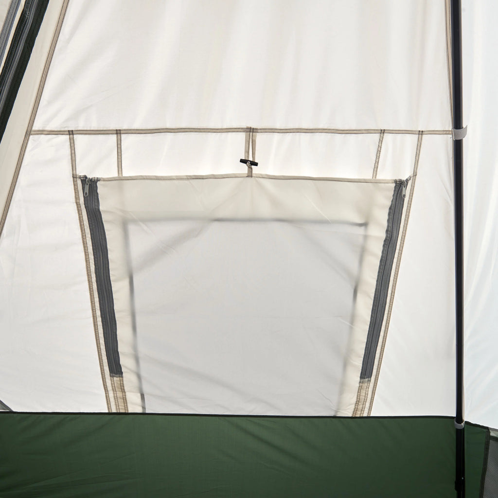 7-Person 1-Room Teepee Tent with Vented Rear Window, Green M4853