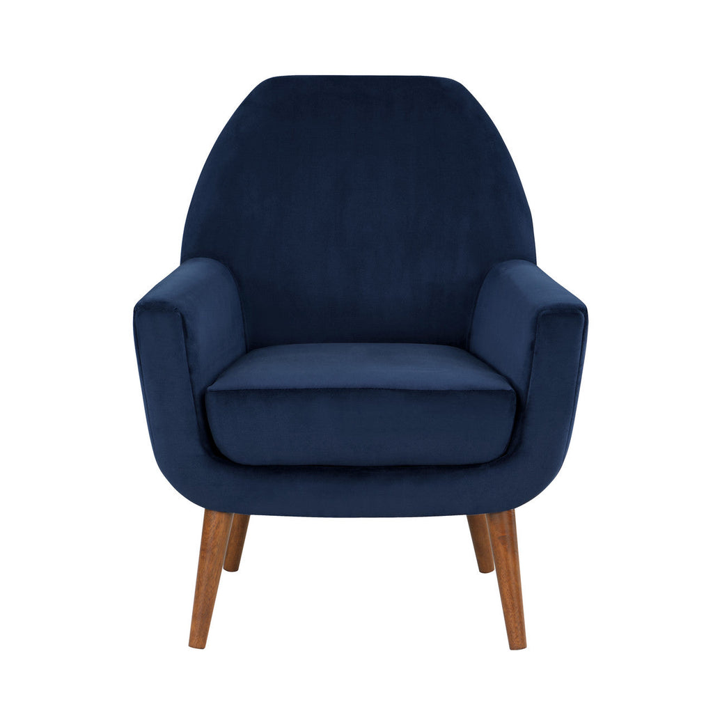 Navy Blue Velvet Armchair Q445