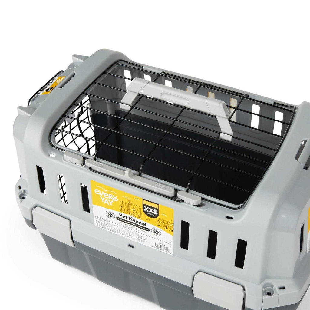 Grey 2-Door Pet Kennel K8987