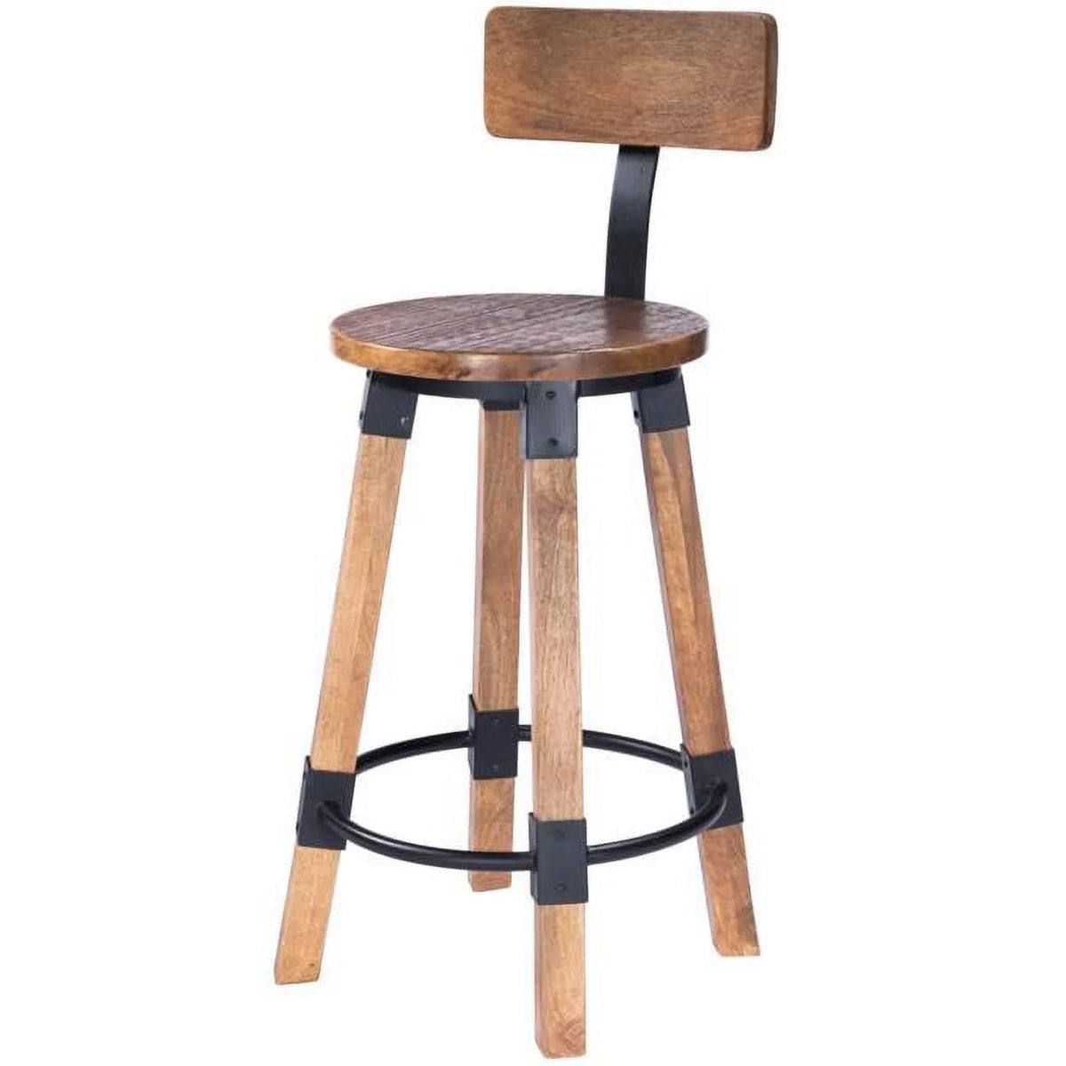 Wood & Metal Counter Stool D8153