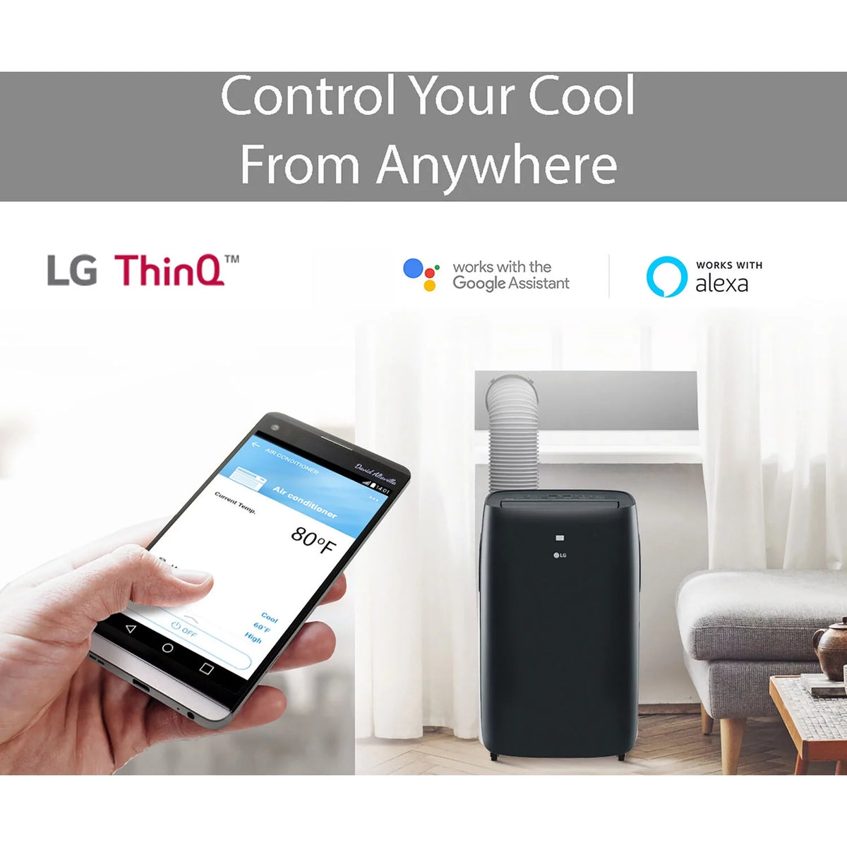 10,000 BTU Smart Wi-Fi Portable Air Conditioner V3706